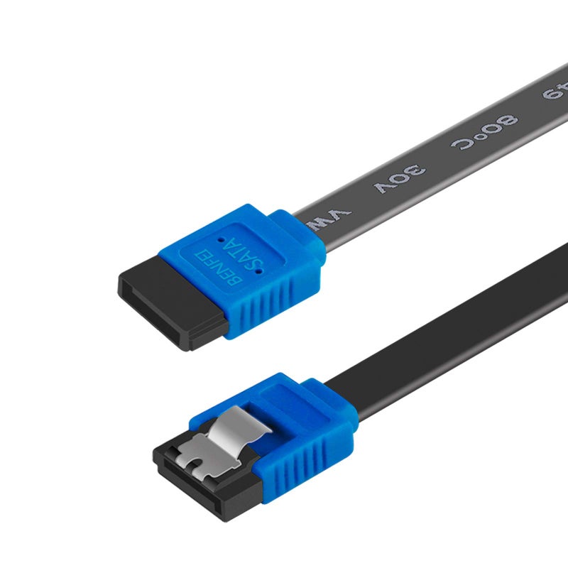 BENFEI SATA Cable III, SATA Cable III 6Gbps Straight HDD SDD Data Cable with Locking Latch 18 Inch Compatible for SATA HDD, SSD, CD Driver, CD Writer - Blue - Image 1